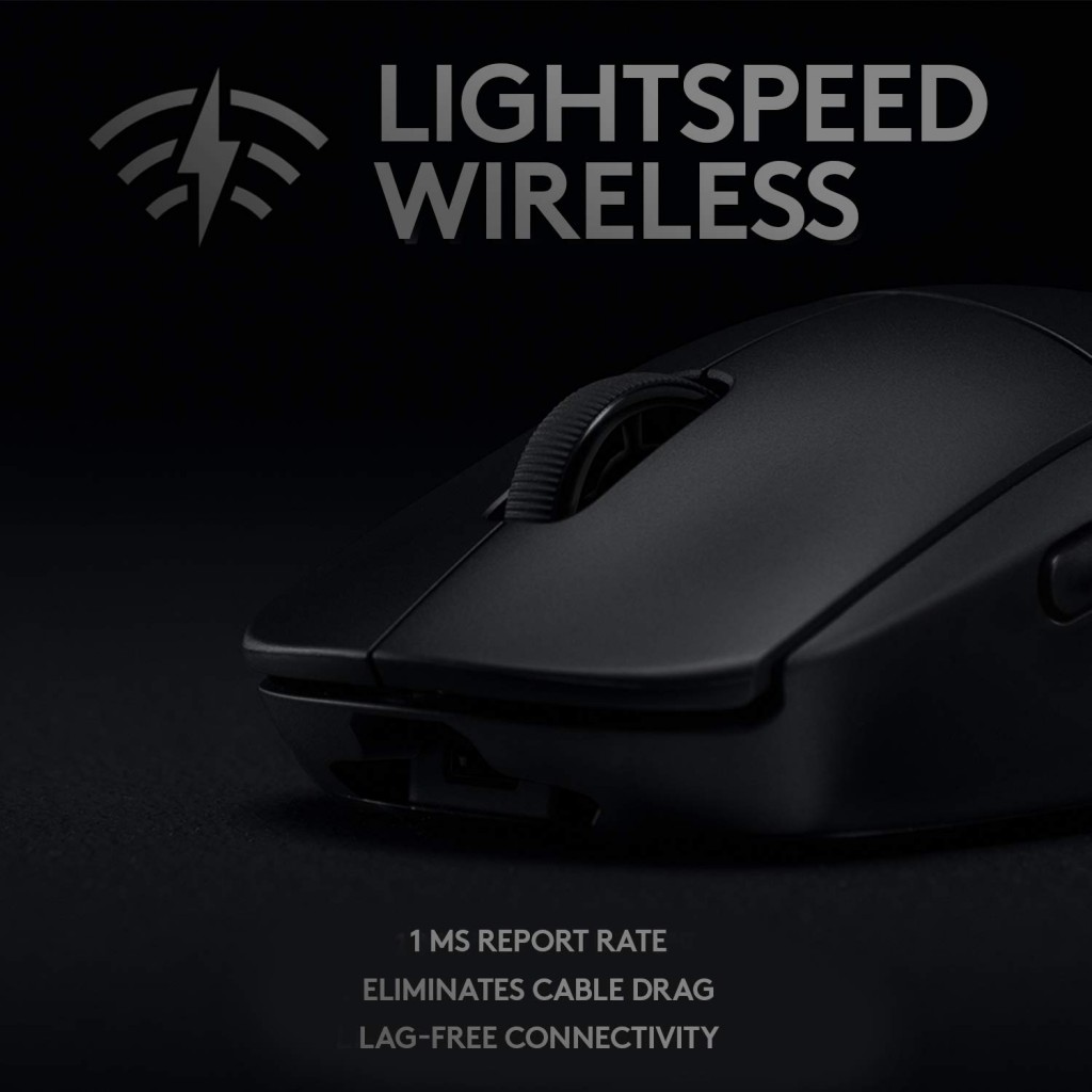 Logitech G PRO Wireless Gaming Mouse, Hero 25K Sensor, 25,600 DPI, RGB, Ultra Lightweight, 4-8 Programmable Buttons, Black Logitech G PRO Wireless Gaming Mouse, Hero 25K Sensor, 25,600 DPI, RGB, Ultra Lightweight, 4-8 Programmable Buttons, Black