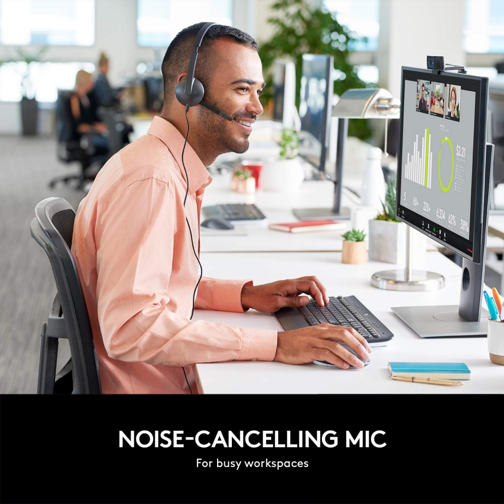 Logitech H340 Stereo Wired Over Ear Headphones With Mic With Noise-Cancelling, Usb, Pc/Mac/Laptop - Black Logitech H340 Stereo Wired Over Ear Headphones With Mic With Noise-Cancelling, Usb, Pc/Mac/Laptop - Black