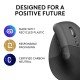 Logitech Lift Vertical Ergonomic Mouse, Wireless, Bluetooth or Logi Bolt USB Receiver, - Graphite