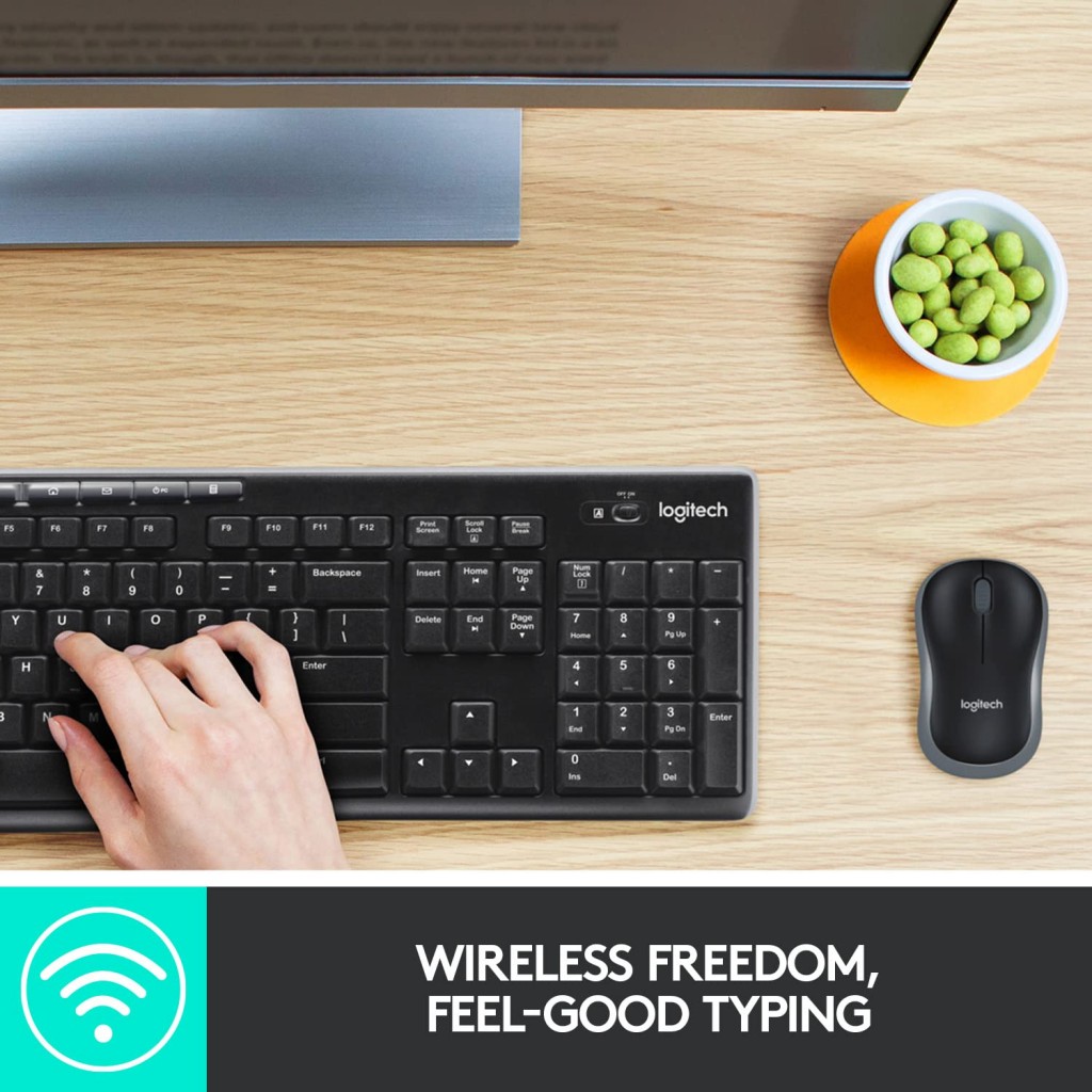 Logitech MK275 USB Wireless Keyboard and Mouse Set for Windows, 2.4 GHz Wireless, Compact Wireless Mouse Black Logitech MK275 USB Wireless Keyboard and Mouse Set for Windows, 2.4 GHz Wireless, Compact Wireless Mouse Black