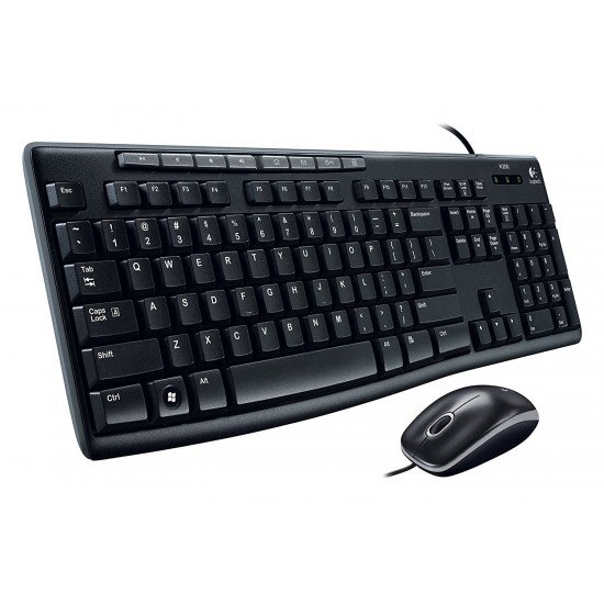 Logitech Media Set MK200 Full-Size Wired Keyboard and High-Definition Optical Mouse Set