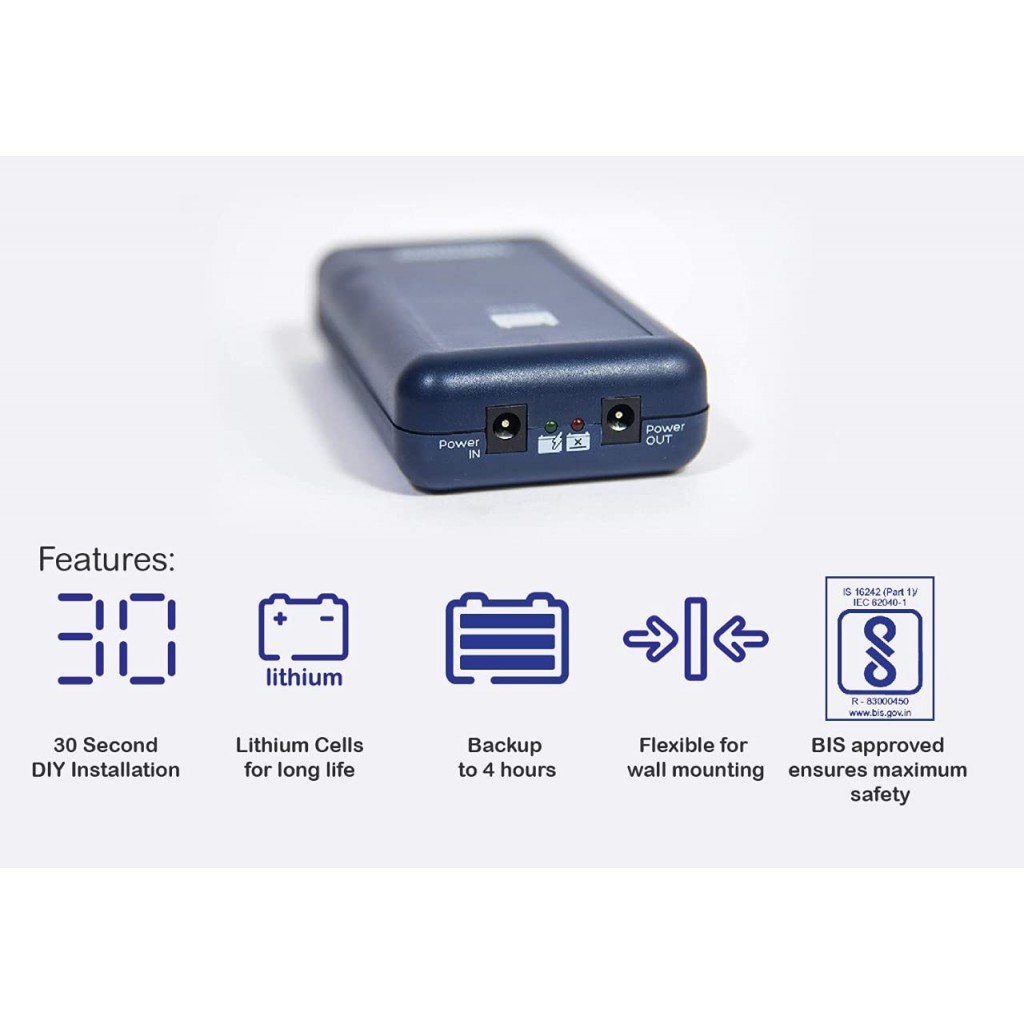 Luminous 2 Amps UPS (LED Indicators LMU1202 Blue) Only for routers Luminous 2 Amps UPS (LED Indicators LMU1202 Blue) Only for routers