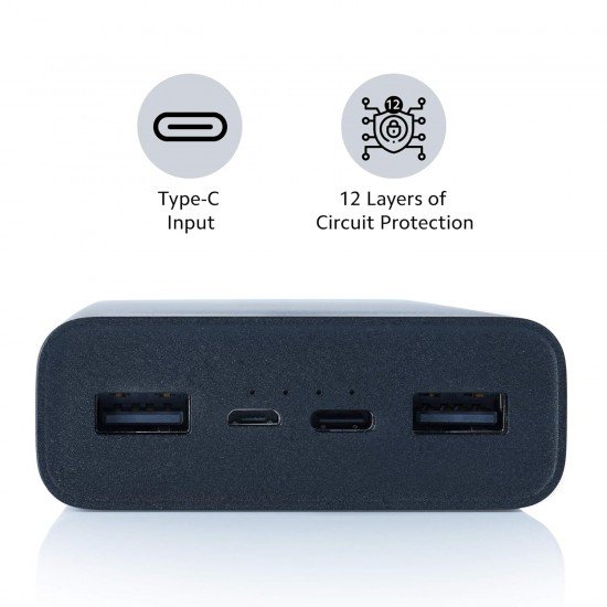 Mi Power Bank 3i 20000mAh (Sandstone Black) Triple Output and Dual Input Port 18W Fast Charging