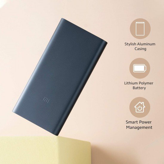 Mi Power Bank 3i 20000mAh (Sandstone Black) Triple Output and Dual Input Port 18W Fast Charging