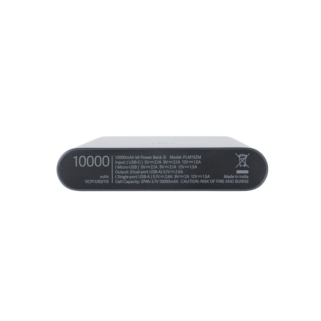 Mi Power Bank 3i 20000mAh (Sandstone Black) Triple Output and Dual Input Port 18W Fast Charging Mi Power Bank 3i 20000mAh (Sandstone Black) Triple Output and Dual Input Port 18W Fast Charging
