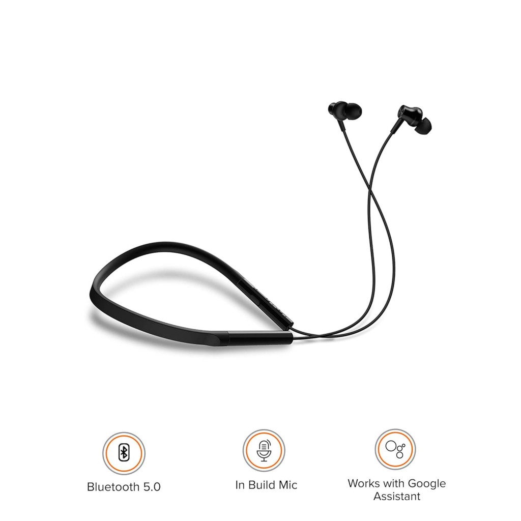 Mi Neckband Bluetooth Earphones with Dynamic Bass, Works with Voice Assistant, Bluetooth 5.0 Mi Neckband Bluetooth Earphones with Dynamic Bass, Works with Voice Assistant, Bluetooth 5.0