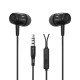 PTron Pride Indie in-Ear Wired Earphones with Mic, Stereo Sound, 10mm Drivers, Snug-fit Design, Passive Noise Cancellation (Black)