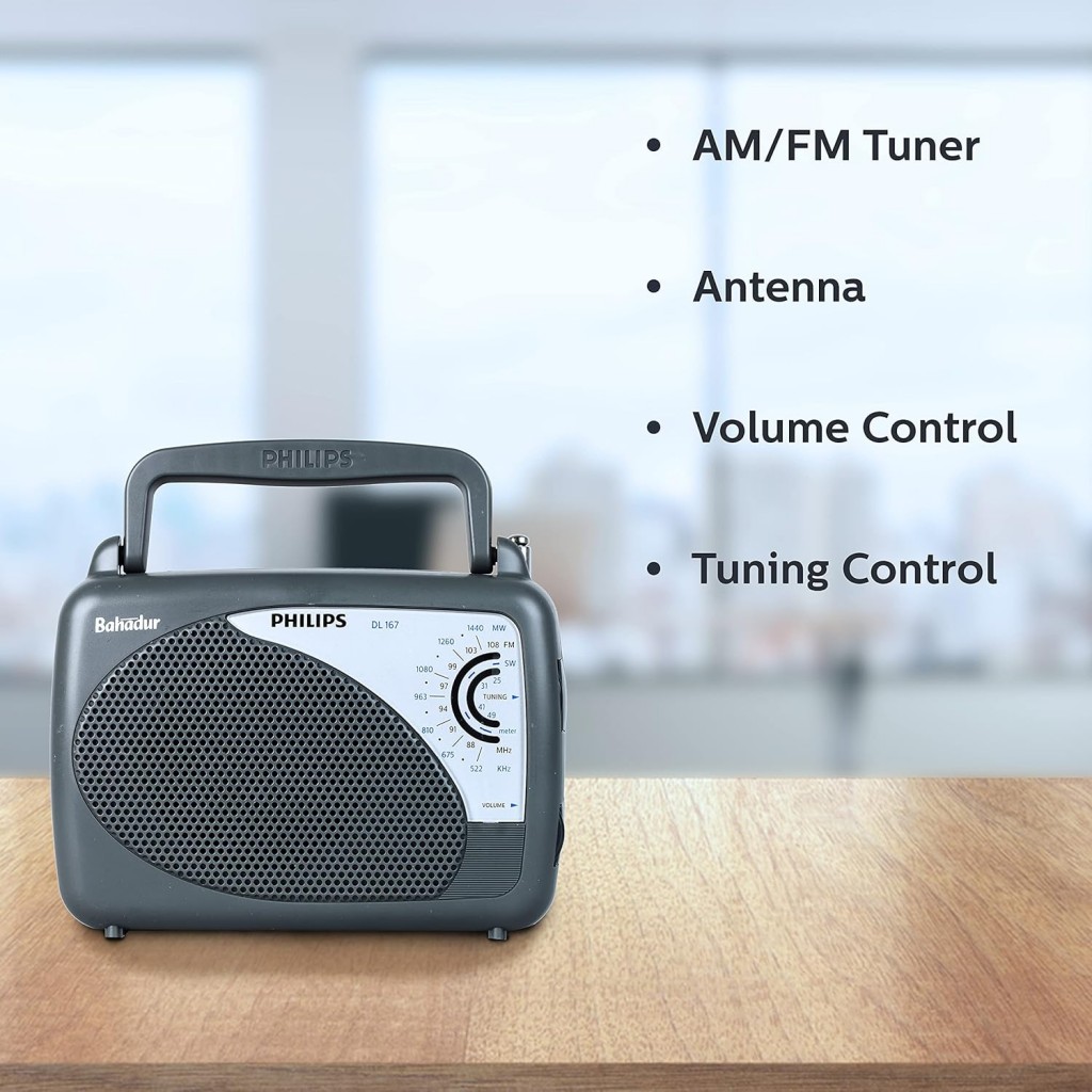 Philips Radio DL167/94 with MW/SW/FM Bands, 2xR20 (UM1),External 3V DC (Optional) Philips Radio DL167/94 with MW/SW/FM Bands, 2xR20 (UM1),External 3V DC (Optional)