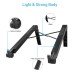 Portronics My Buddy Lite Plus POR-1118 Adjustable Height with Air-Ventilation Ergonomic Design Laptop Stand for Table Bed(Black)