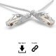 Quantum RJ45 Ethernet Patch/LAN Cable with Gold Plated Connectors Supports Upto 1000Mbps -16.4Feet (5 Meters), White