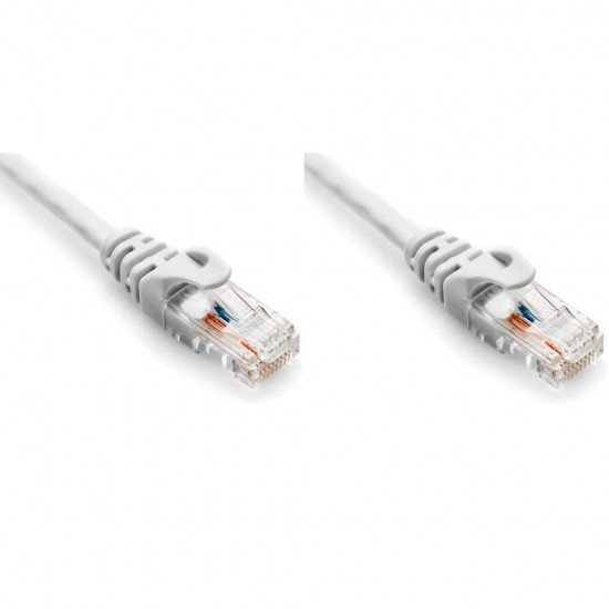 Quantum RJ45 Ethernet Patch/LAN/Router Cable with Gold Plated Connectors Supports Upto 1000Mbps - (3 Meters) - (White)