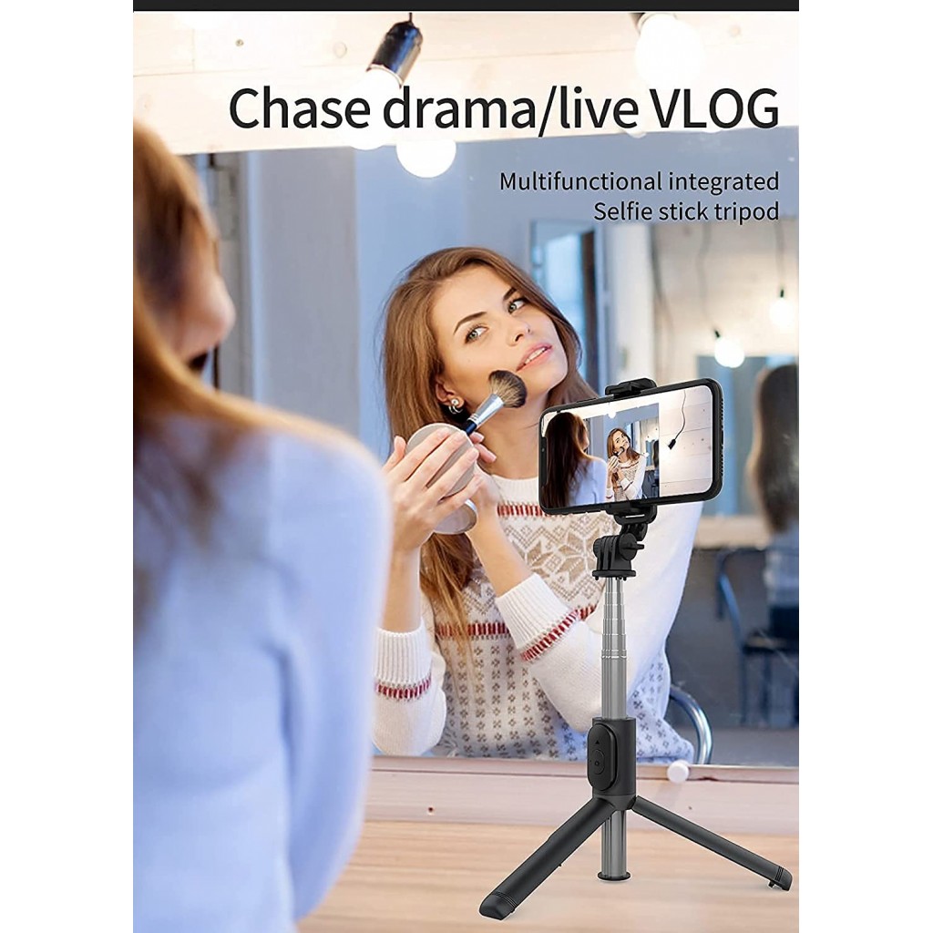 AIRTREE R1 Bluetooth Selfie-Sticks with Remote 3-in-1 Multifunctional Selfie-Stick Tripod Stand Compatible with All Phones AIRTREE R1 Bluetooth Selfie-Sticks with Remote 3-in-1 Multifunctional Selfie-Stick Tripod Stand Compatible with All Phones
