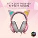 Razer Kraken Kitty RGB USB Gaming Headset: THX 7.1 Spatial Surround Sound - Chroma RGB Lighting - Quartz Pink