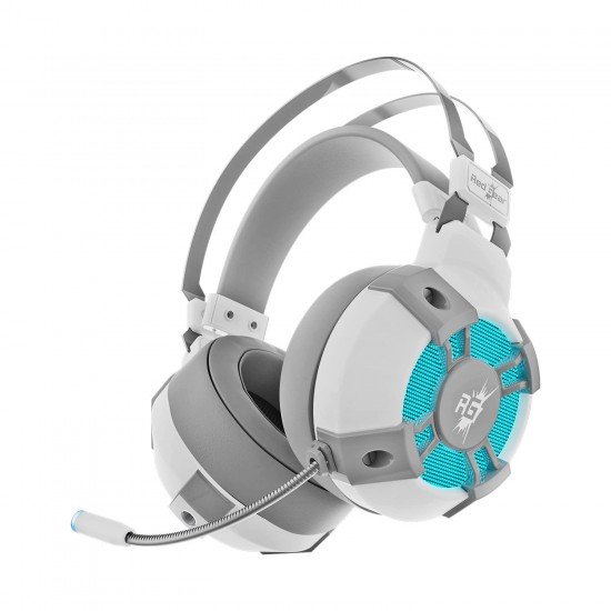 Redgear Cosmo 7,1 USB Gaming Wired Over Ear Headphones with Mic RGB LEDs & Remote Control(White)