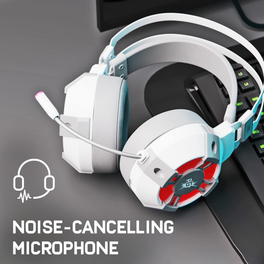 Redgear Cosmo 7,1 USB Gaming Wired Over Ear Headphones with Mic RGB LEDs & Remote Control(White) Redgear Cosmo 7,1 USB Gaming Wired Over Ear Headphones with Mic RGB LEDs & Remote Control(White)