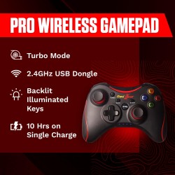 Redgear Pro Wireless Gamepad with 2.4GHz Wireless Technology for PC(Compatible with Windows 7/8/8.1/10 only)