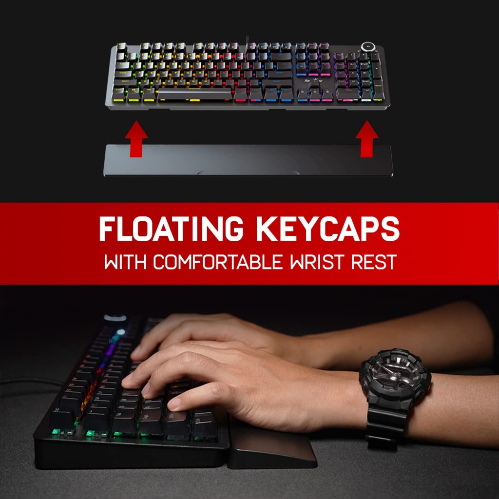 Redgear Shadow Blade Mechanical Keyboard with Drive Customization, Spectrum (Black) Redgear Shadow Blade Mechanical Keyboard with Drive Customization, Spectrum (Black)