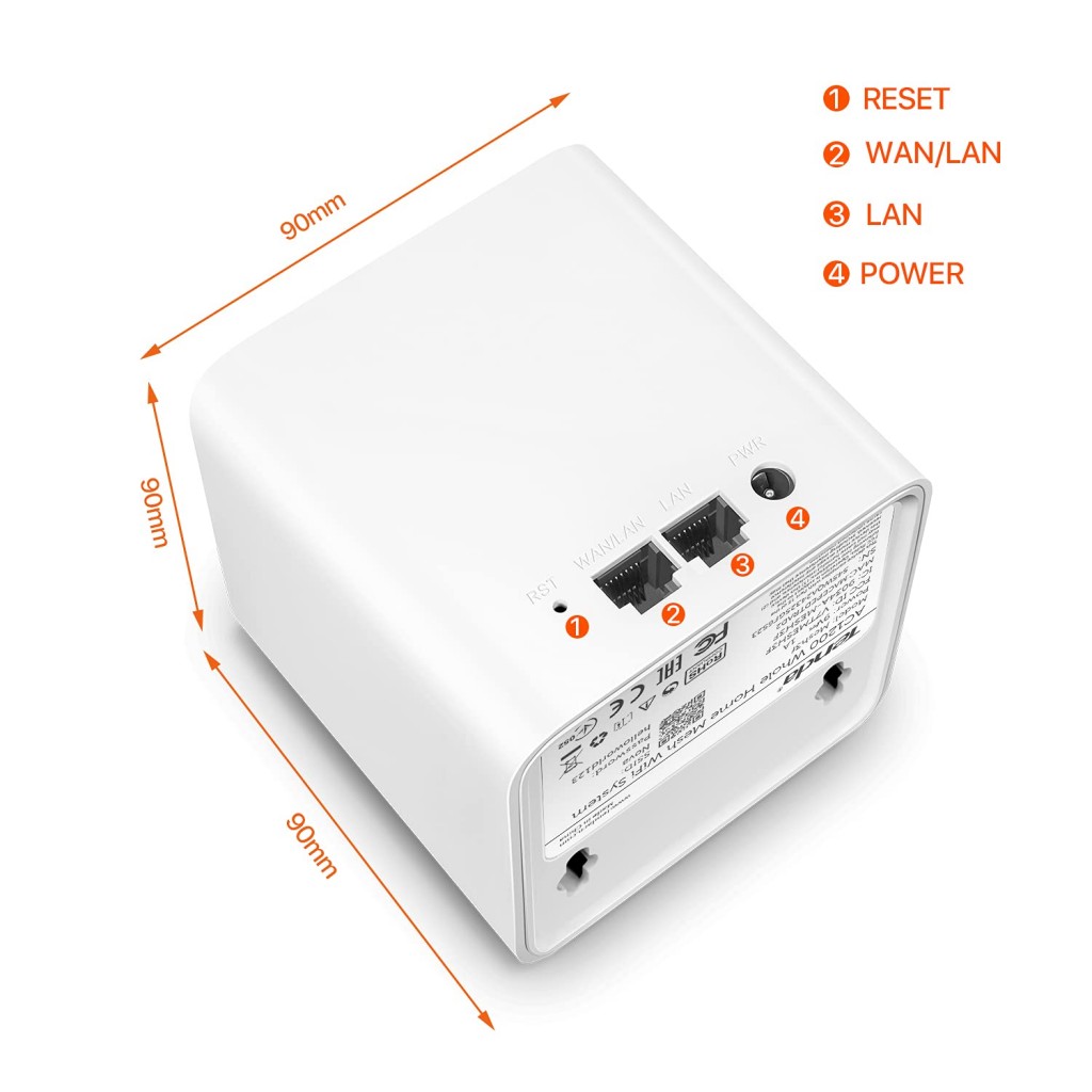 Tenda MW3 Whole Home Mesh WiFi System, Dual Band AC1200 Mbps Router Replacement for Smart Home (White, Pack of 2) Tenda MW3 Whole Home Mesh WiFi System, Dual Band AC1200 Mbps Router Replacement for Smart Home (White, Pack of 2)