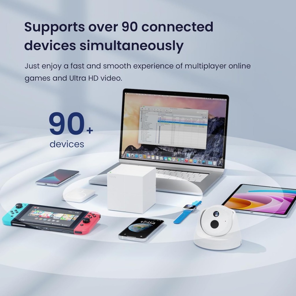 Tenda Nova MW6(3-Pack) Whole Home Mesh Dual Band 1200 Mbps Router WiFi System Coverage up to 6, White Tenda Nova MW6(3-Pack) Whole Home Mesh Dual Band 1200 Mbps Router WiFi System Coverage up to 6, White