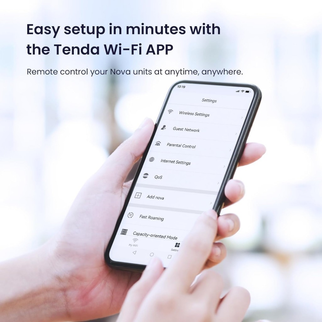 Tenda Nova MW6(3-Pack) Whole Home Mesh Dual Band 1200 Mbps Router WiFi System Coverage up to 6, White Tenda Nova MW6(3-Pack) Whole Home Mesh Dual Band 1200 Mbps Router WiFi System Coverage up to 6, White