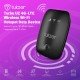 Tukzer 4G LTE Wireless Dongle with All SIM Network Support Plug & Play Data Card Stick with up to 150Mbps WiFi Hotspot  (Black)