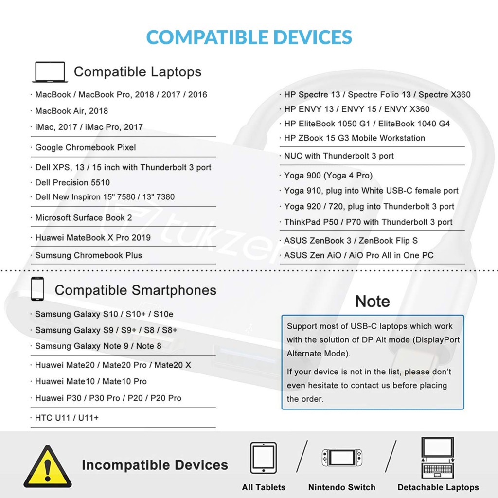 Tukzer USB C to HDMI Adapter (3 in 1) Type C Hub 3.1 to (TZ-Q11 Space Grey)