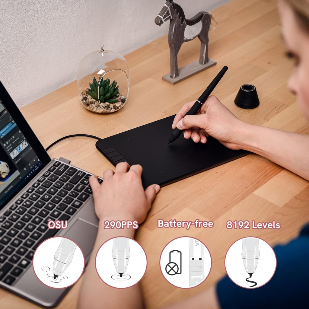 VEIKK VK640 Drawing Tablet 6x4 inch Portable Pen Tablet with 8192 Levels Battery-Free Stylus Graphic Tablet VEIKK VK640 Drawing Tablet 6x4 inch Portable Pen Tablet with 8192 Levels Battery-Free Stylus Graphic Tablet