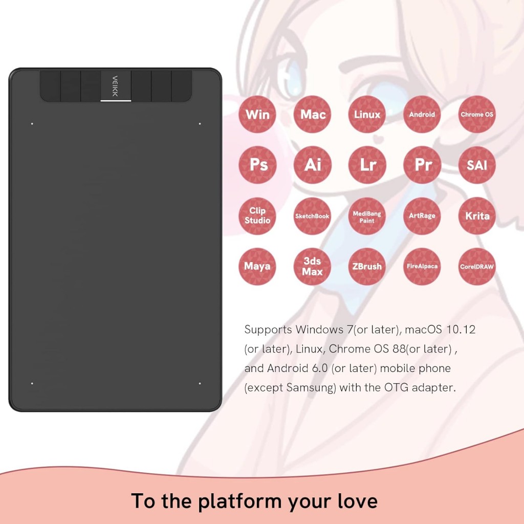 VEIKK VK640 Drawing Tablet 6x4 inch Portable Pen Tablet with 8192 Levels Battery-Free Stylus Graphic Tablet VEIKK VK640 Drawing Tablet 6x4 inch Portable Pen Tablet with 8192 Levels Battery-Free Stylus Graphic Tablet