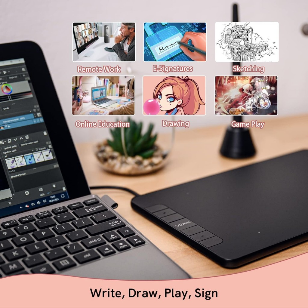 VEIKK VK640 Drawing Tablet 6x4 inch Portable Pen Tablet with 8192 Levels Battery-Free Stylus Graphic Tablet VEIKK VK640 Drawing Tablet 6x4 inch Portable Pen Tablet with 8192 Levels Battery-Free Stylus Graphic Tablet