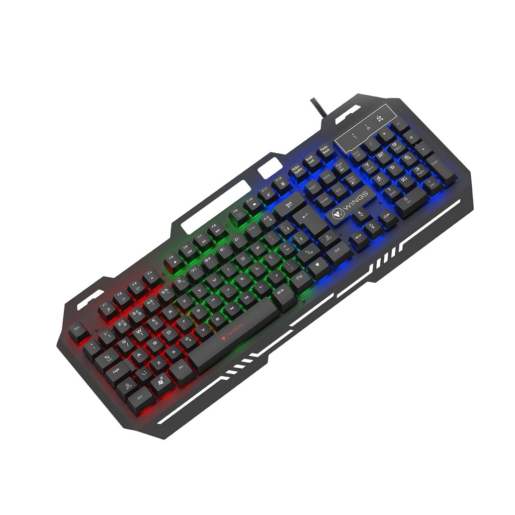 Wings USB Grind105 with Metallic casing, 19 Anti-ghosting Key and Letter Illumination Keyboard (Black) Wings USB Grind105 with Metallic casing, 19 Anti-ghosting Key and Letter Illumination Keyboard (Black)