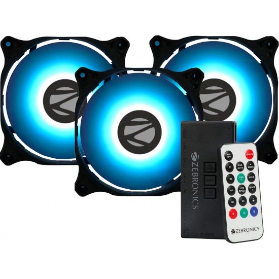 ZEBRONICS ZEB-PGF500C Premium Chassis ARGB Fans Combo Kit with RGB Controller