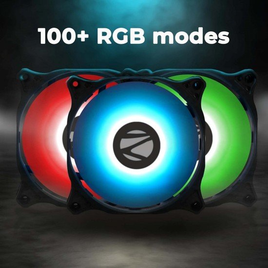 ZEBRONICS ZEB-PGF500C Premium Chassis ARGB Fans Combo Kit with RGB Controller