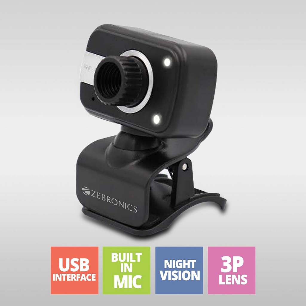 ZEBRONICS Zeb-Crystal Clear Web Camera with 3P Lens ZEBRONICS Zeb-Crystal Clear Web Camera with 3P Lens