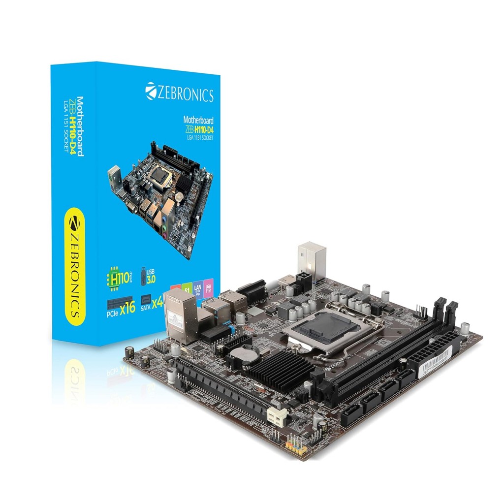 ZEBRONICS Zeb H110-D4 MicroATX Motherboard LGA 1151 Socket DDR4 ZEBRONICS Zeb H110-D4 MicroATX Motherboard LGA 1151 Socket DDR4