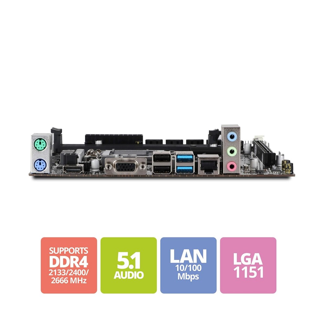 ZEBRONICS Zeb H110-D4 MicroATX Motherboard LGA 1151 Socket DDR4 ZEBRONICS Zeb H110-D4 MicroATX Motherboard LGA 1151 Socket DDR4