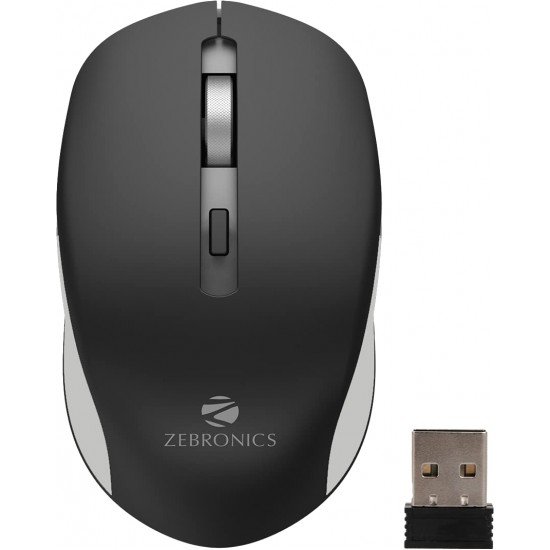 ZEBRONICS Zeb-Jaguar Wireless Mouse, 2.4GHz with USB Nano Receiver