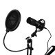 ZEBRONICS Zeb-Lucid PRO Desktop Mount Condenser Microphone, Black