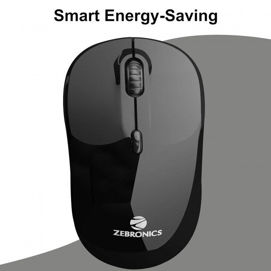 Zebronics Shine Wireless Optical Mouse - 2.4GHz with USB (Black)