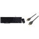 Zebronics Wired Keyboard and Mouse Combo with 104 Keys and a USB Mouse with 1200 DPI - JUDWAA 750