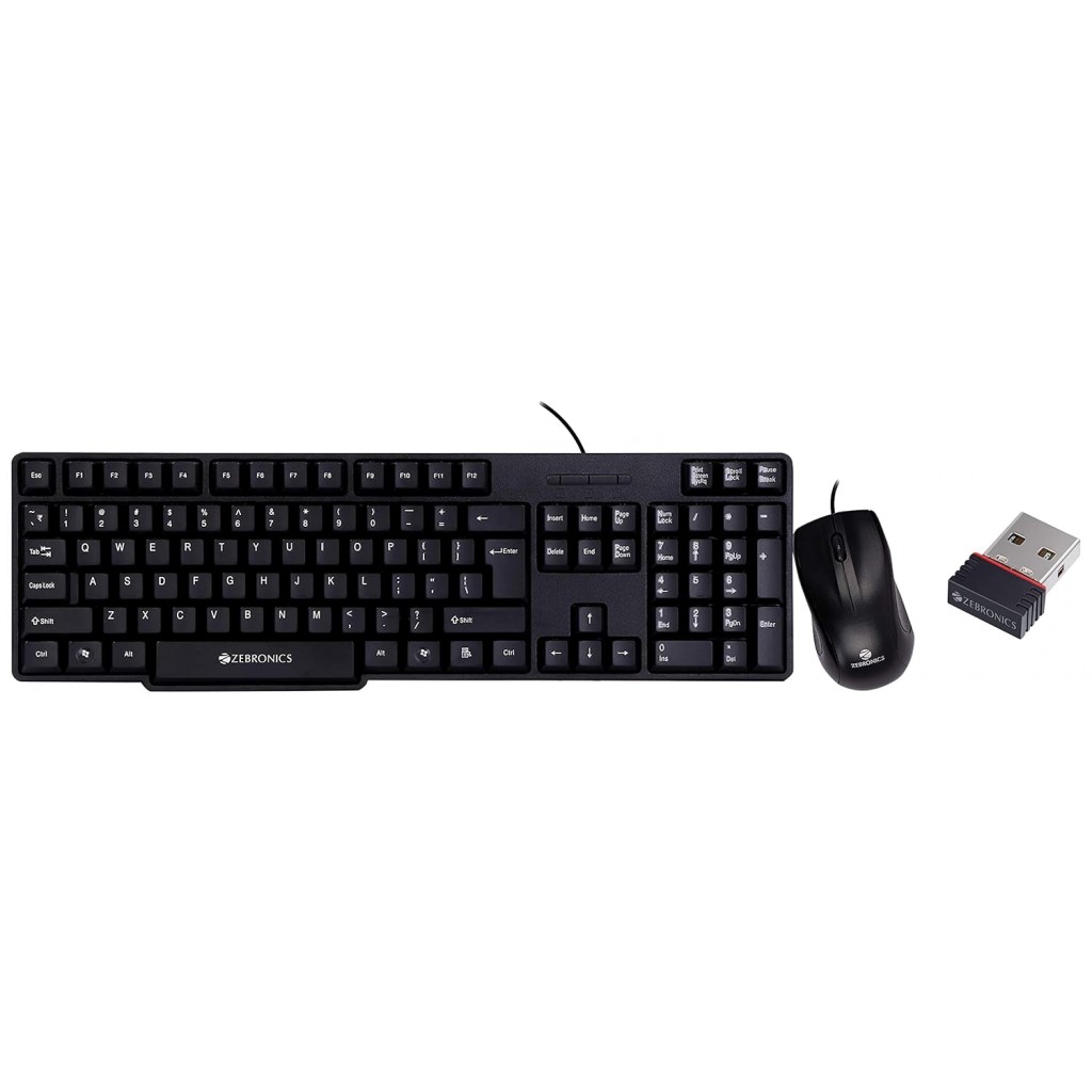 Zebronics Wired Keyboard and Mouse Combo with 104 Keys and a USB Mouse with 1200 DPI - JUDWAA 750 Zebronics Wired Keyboard and Mouse Combo with 104 Keys and a USB Mouse with 1200 DPI - JUDWAA 750