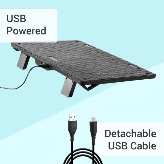 Zebronics, ZEB-NC3300 USB Powered Laptop Cooling Pad with Dual Fan