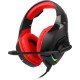 Zebronics ZEB-RUSH (Red) Premium Wired Gaming On Ear Headphone with RGB LEDs, Dual 3.5mm Jack,