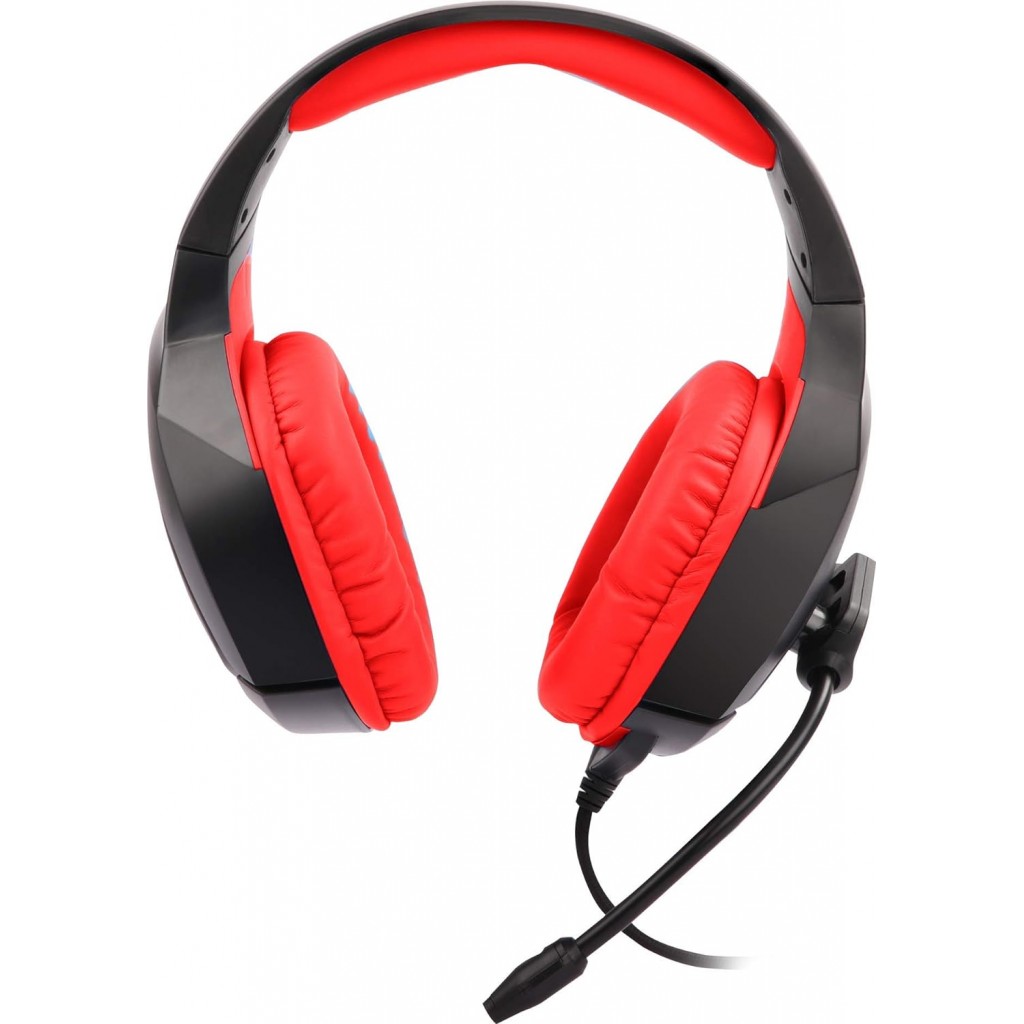 Zebronics ZEB-RUSH (Red) Premium Wired Gaming On Ear Headphone with RGB LEDs, Dual 3.5mm Jack, Zebronics ZEB-RUSH (Red) Premium Wired Gaming On Ear Headphone with RGB LEDs, Dual 3.5mm Jack,