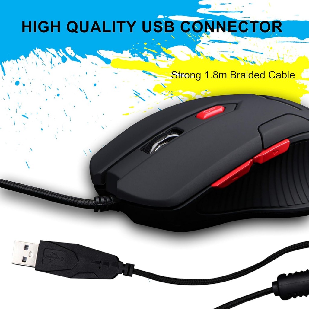 Zebronics Zeb Feather - Premium USB Gaming Mouse with 6 Buttons Zebronics Zeb Feather - Premium USB Gaming Mouse with 6 Buttons
