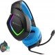 Zebronics Zeb-Rush (Blue) Premium Wired Gaming On Ear Headphone with RGB LEDs, Dual 3.5mm Jack, Converter