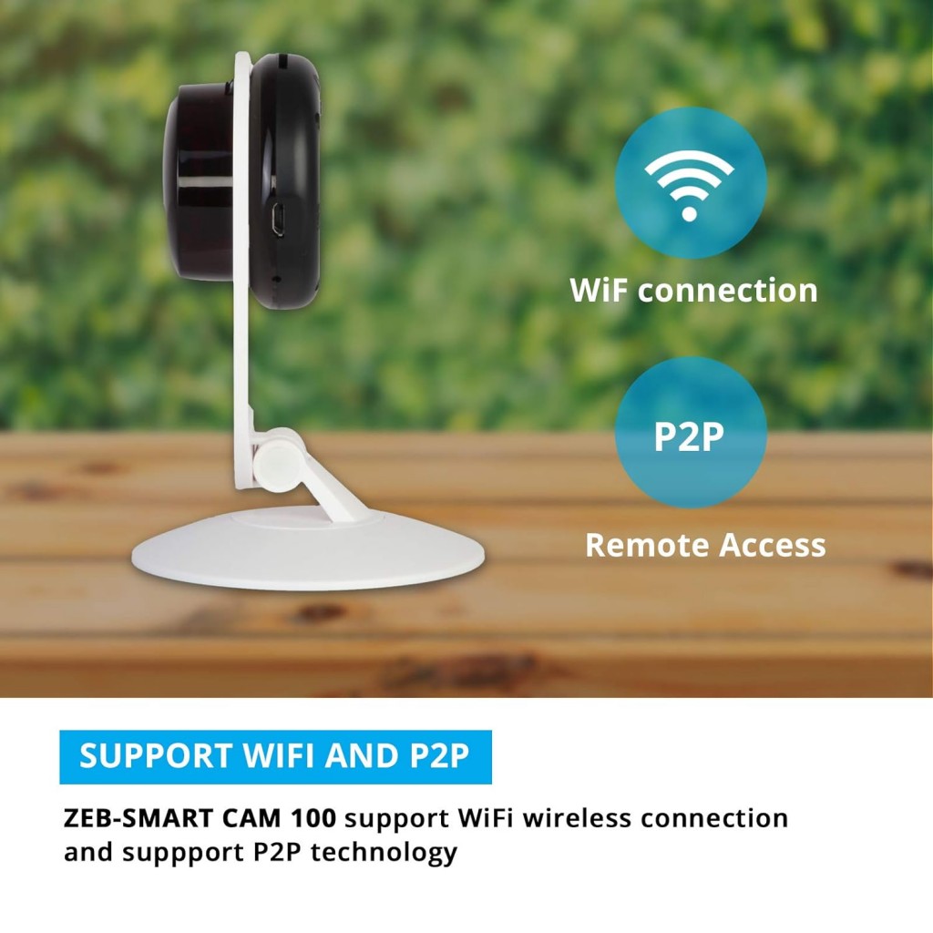 Zebronics Zeb Smart Cam 100 Smart Home Automation WiFi Camera with Remote Monitoring Zebronics Zeb Smart Cam 100 Smart Home Automation WiFi Camera with Remote Monitoring