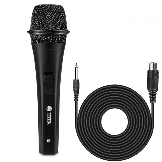 Zoook Karaoke Wired Microphone for Singing/Kids/Speaker/Party/System/Cardoid Vocal Unidirectional Dynamic Microphone Black