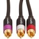 amazon basics 1-Male To 2-Male Rca Audio Interconnects For Dvd Player, Television - 4 Feet, 1-Male To 2-Male (Black, Red, Purple, Silver), Black