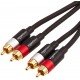 amazon basics 1-Male To 2-Male Rca Audio Interconnects For Dvd Player, Television - 4 Feet, 1-Male To 2-Male (Black, Red, Purple, Silver), Black