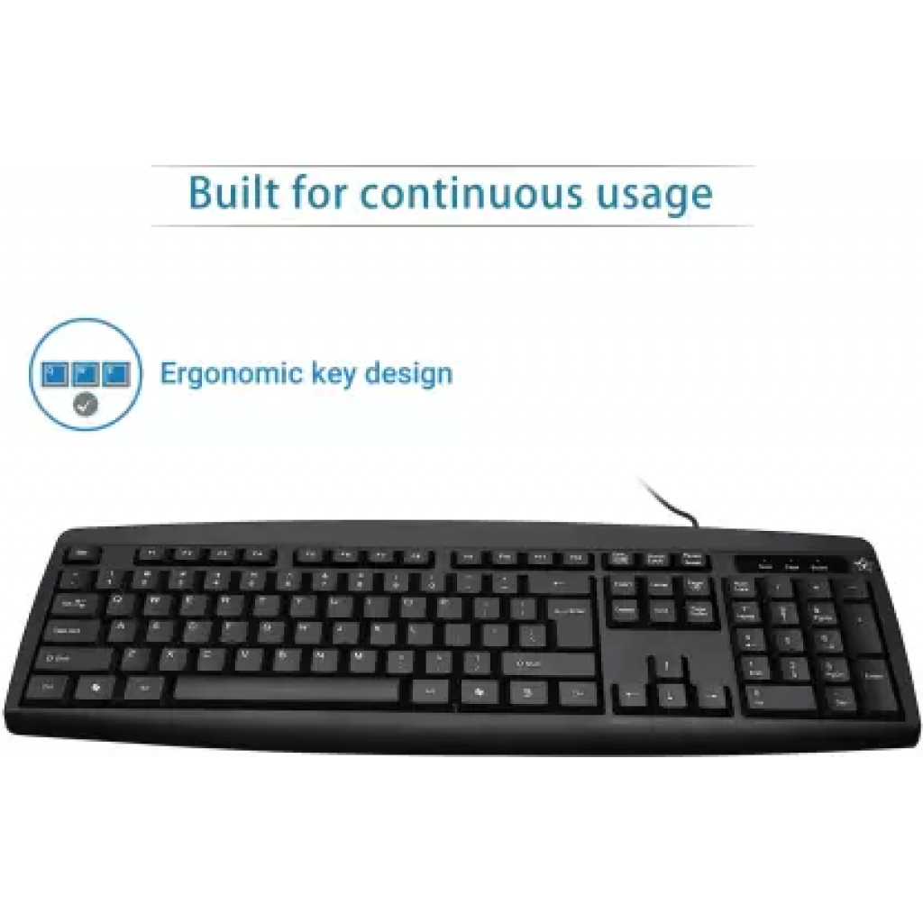 Flipkart SmartBuy K3136 Wired USB Desktop Keyboard  (Black)